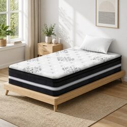 Single Mattress with Euro Top Cool Gel Memory Foam