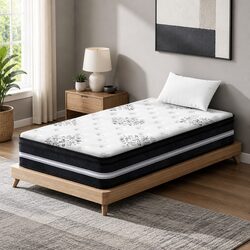 King Single Mattress 34cm Euro Top Cool Gel Memory Foam