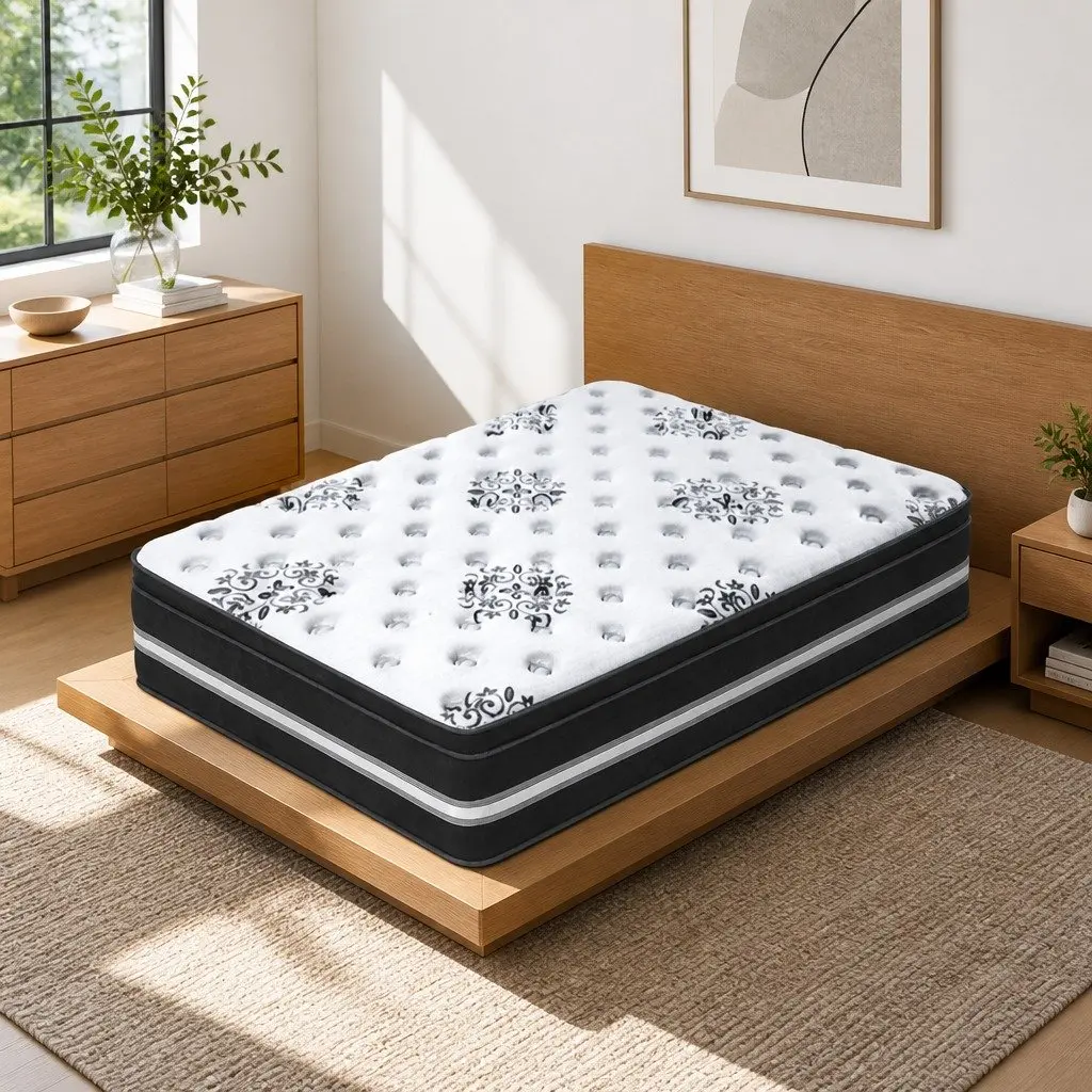 King Single Cool Gel Memory Foam Mattress 34cm Euro Top Medium Firm Support