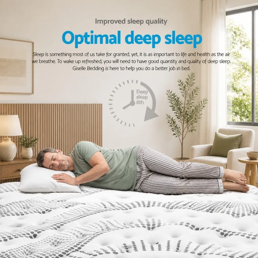 King Size Euro Top Mattress 32cm Thick Pocket Spring Medium Firmness High Density Foam