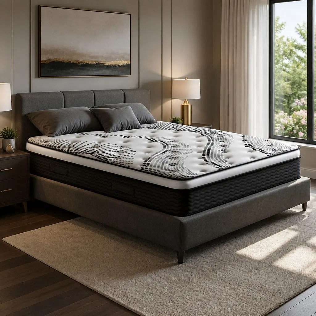 Euro Top Pocket Spring Queen Mattress 32cm Medium Firm