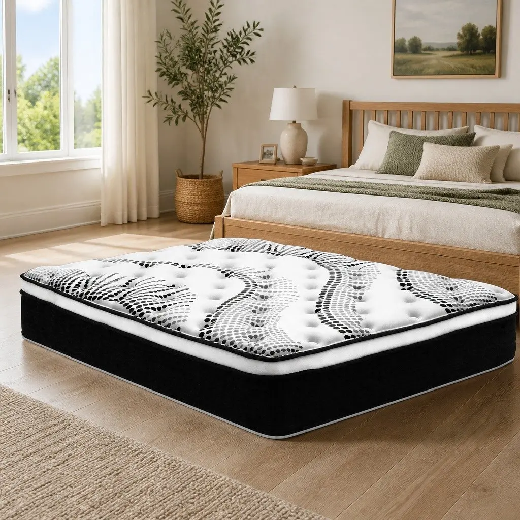 Euro Top Pocket Spring Queen Mattress 32cm Medium Firm