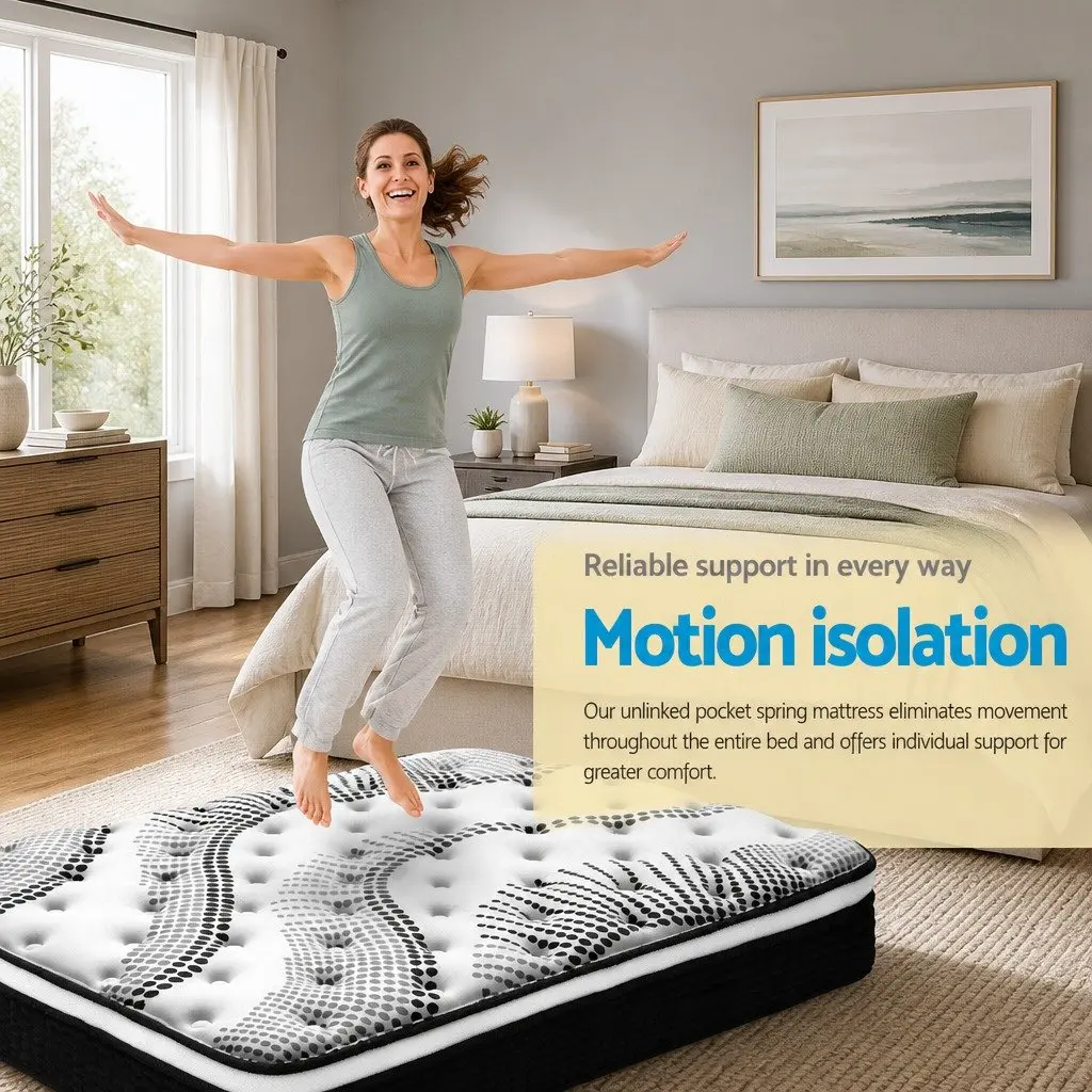 Single Euro Top Mattress 32cm Thick Medium Firmness