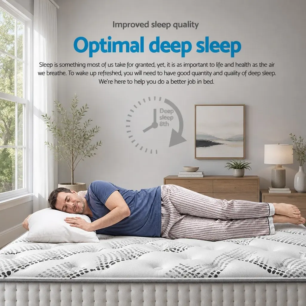 Single Euro Top Mattress 32cm Thick Medium Firmness