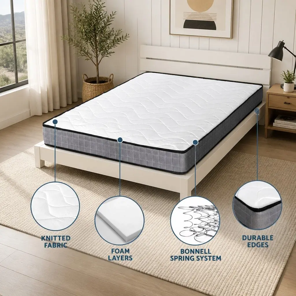 13cm Double Mattress with Bonnell Spring