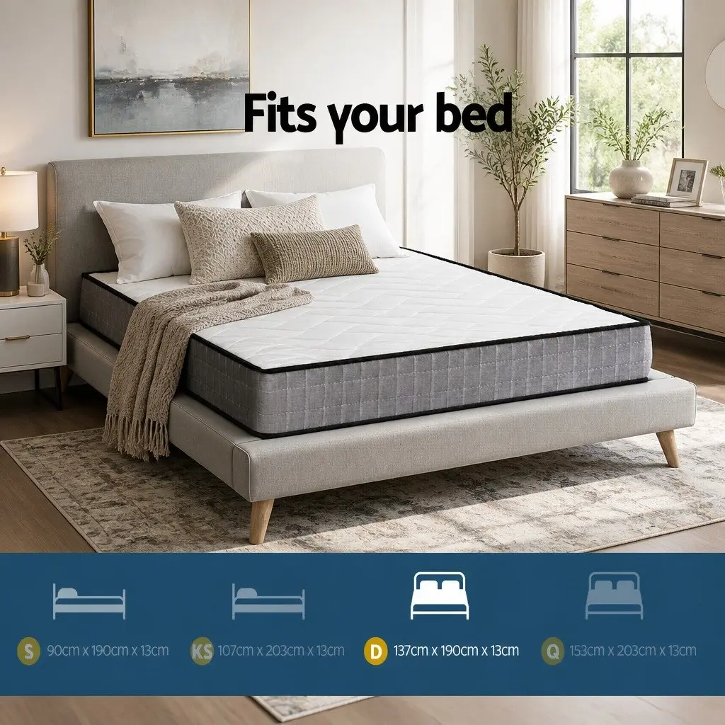 13cm Double Mattress with Bonnell Spring