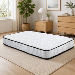 Single Mattress with Pocket Springs and Quilted Top