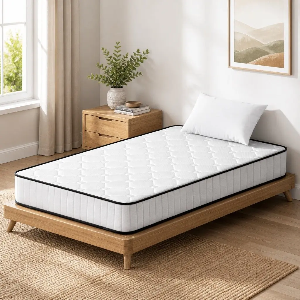 Single Mattress Tight Top 21cm Pocket Spring Medium Firmness White