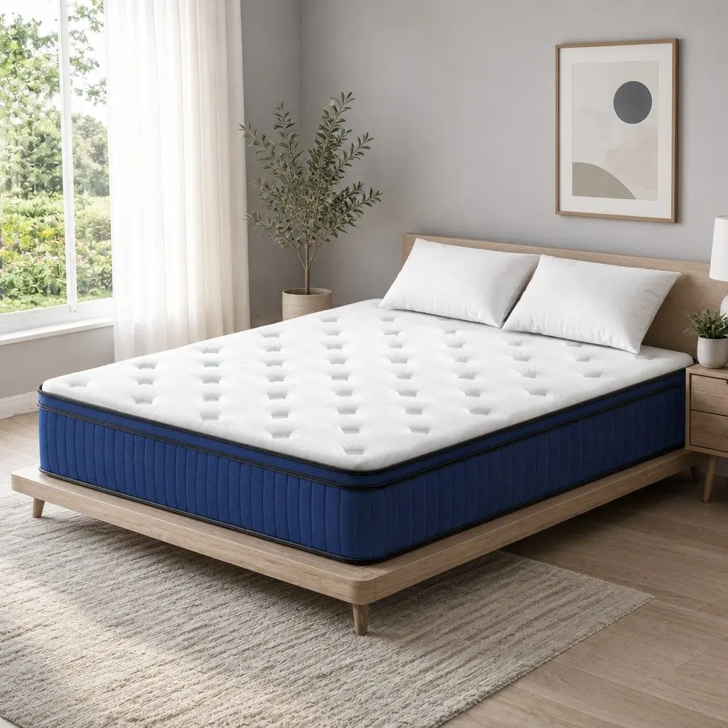 Double Mattress Medium Firm 34cm Cool Gel Memory Foam 7 Zone Pocket Springs