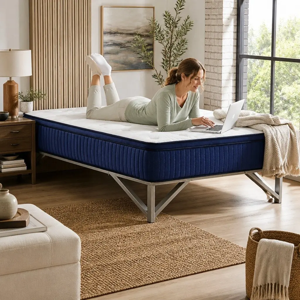 Double Mattress Medium Firm 34cm Cool Gel Memory Foam 7 Zone Pocket Springs