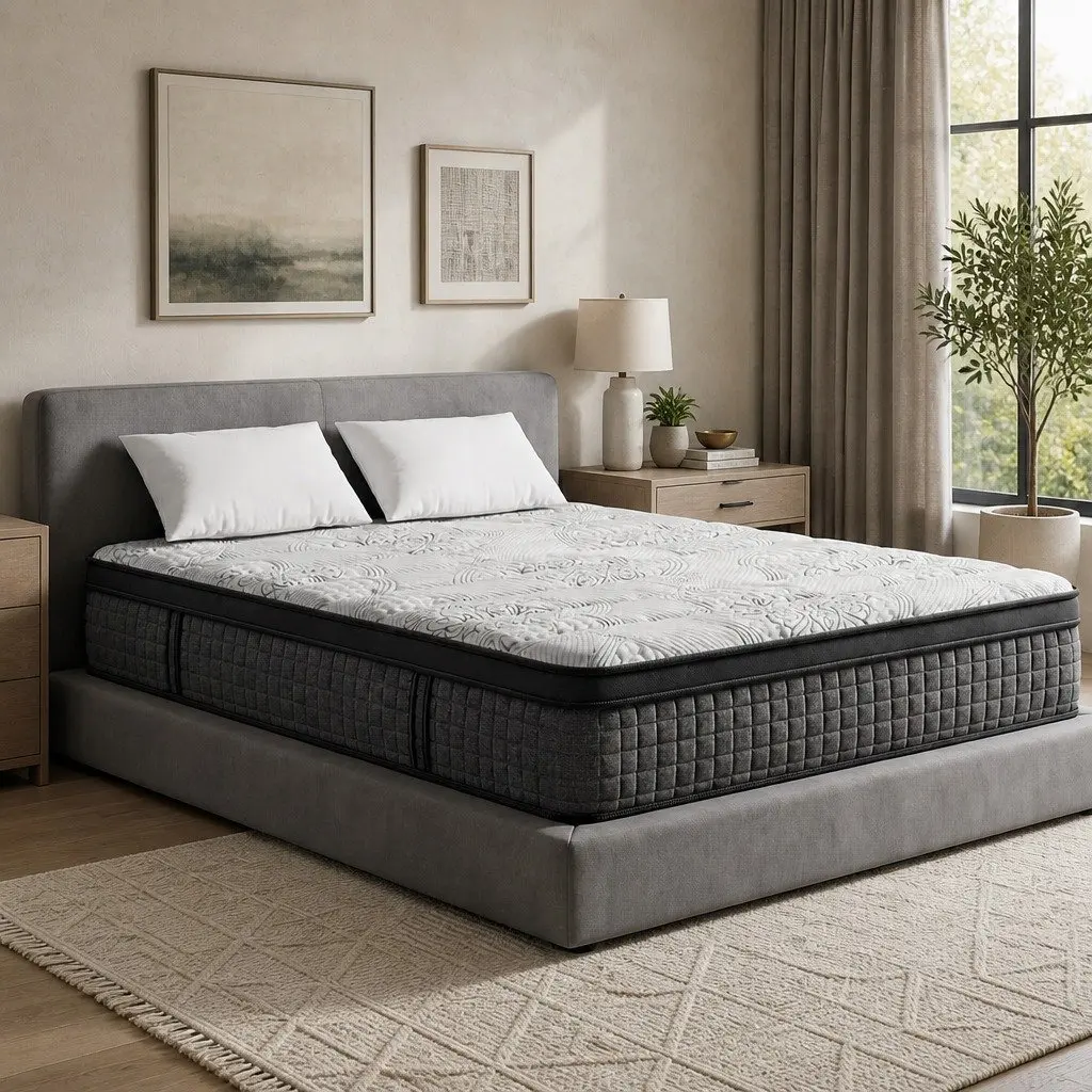 Euro Top Double Mattress 34cm 9 Zone Pocket Spring