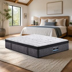 Euro Top Double Mattress 34cm 9 Zone Pocket Spring