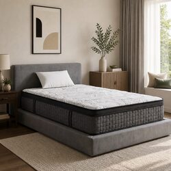 34cm Euro Top Single Mattress with 9 Zone Pocket Spring
