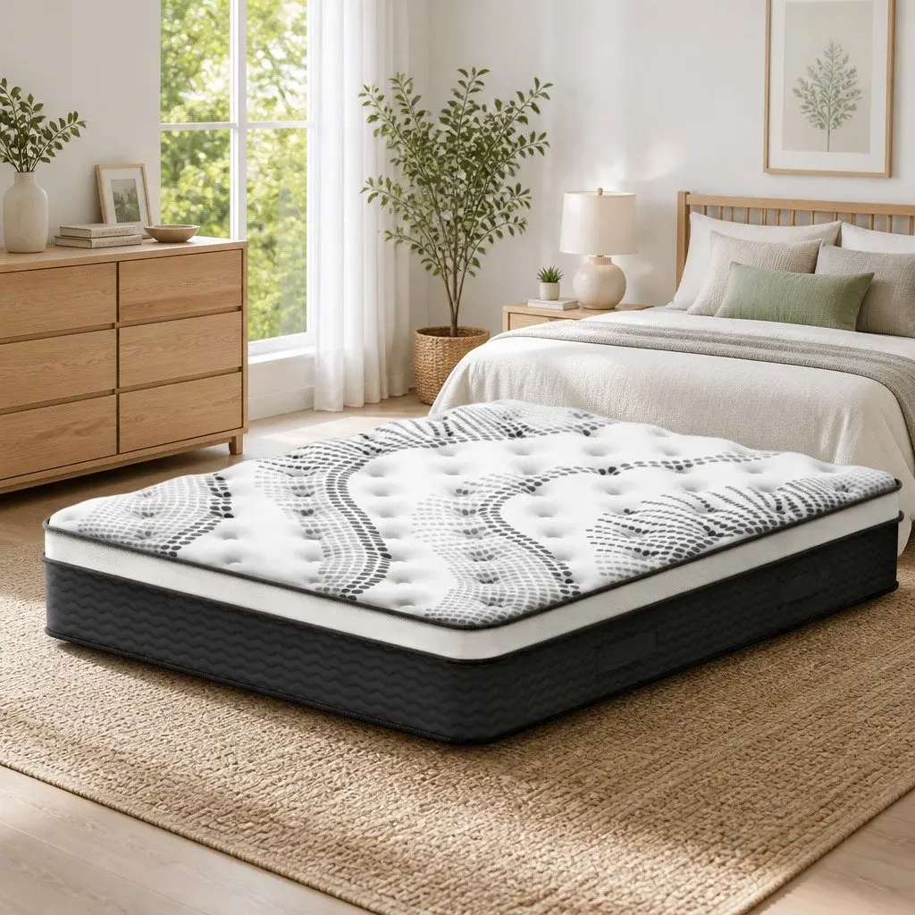 Euro Top Mattress Medium Firm Plush 32cm Thick Super King Pocket Spring