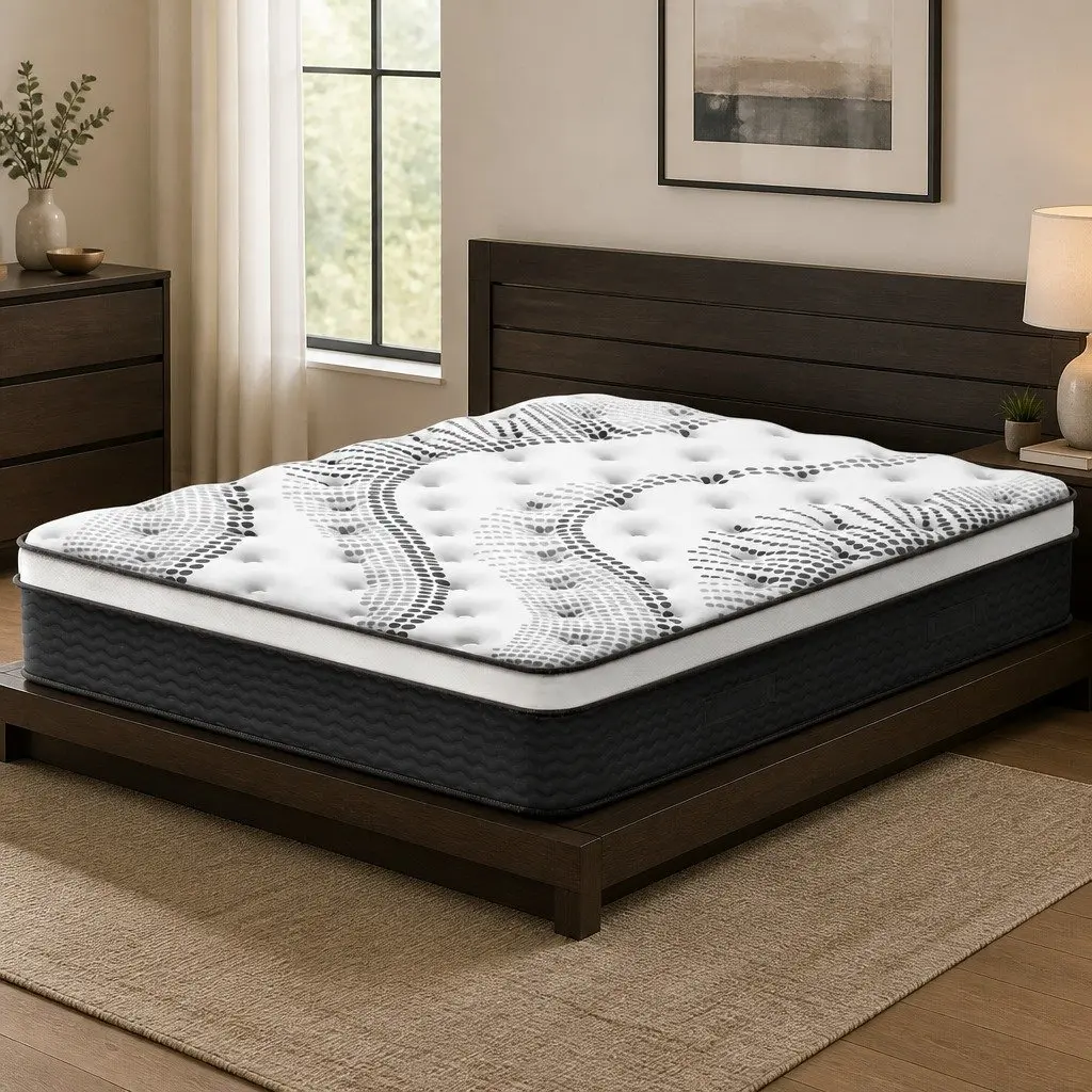 Euro Top Mattress Medium Firm Plush 32cm Thick Super King Pocket Spring