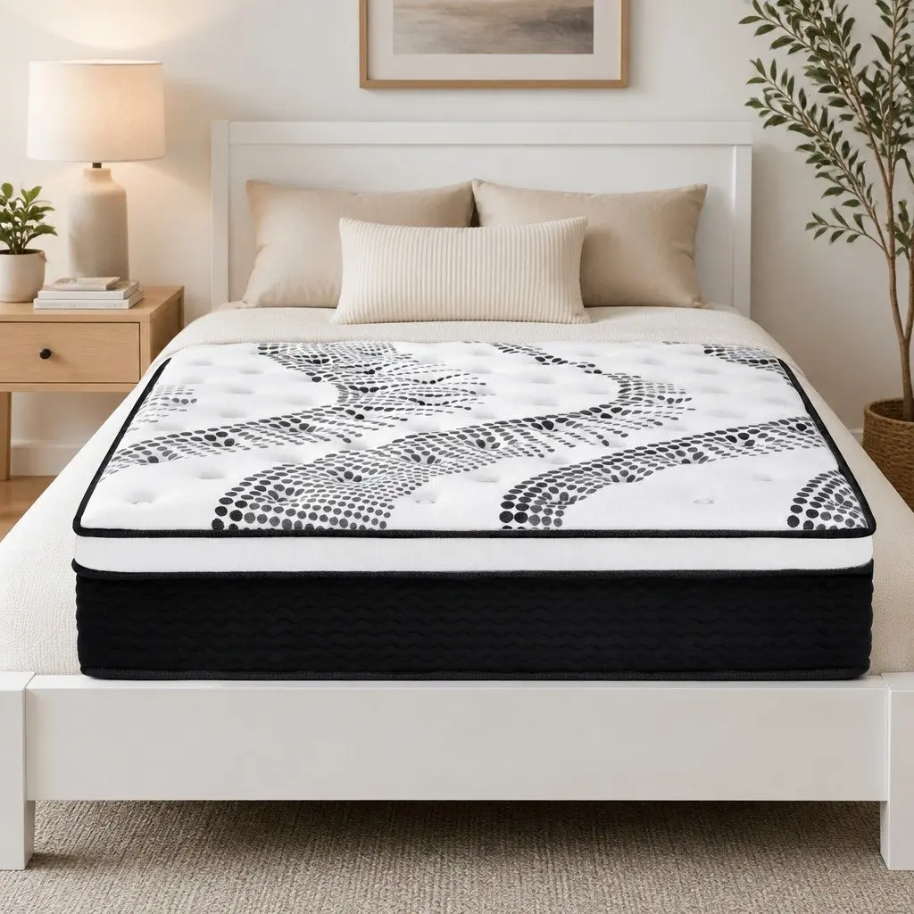 Euro Top Mattress Medium Firm Plush 32cm Thick Super King Pocket Spring