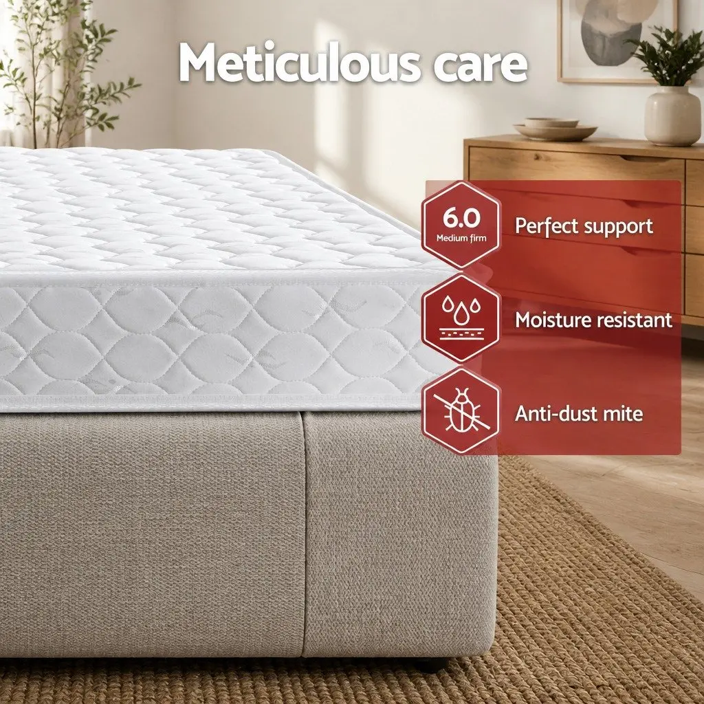 King Single Mattress 13cm Medium Firm
