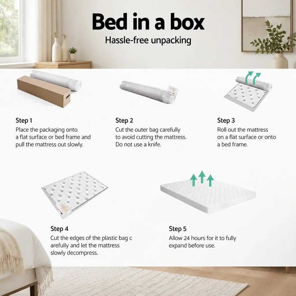 King Single Mattress 13cm Medium Firm