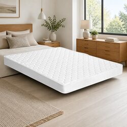Medium Firm Double Mattress 13cm Bonnell Spring White