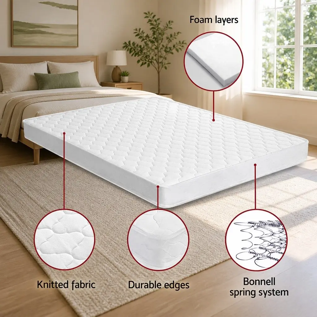 Medium Firm 13cm Queen Mattress with Bonnell Spring