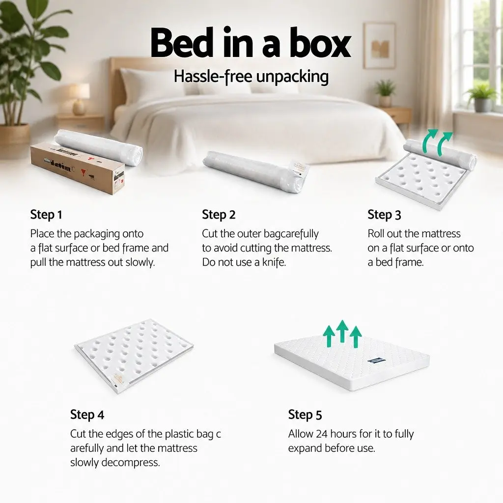 Medium Firm 13cm Queen Mattress with Bonnell Spring