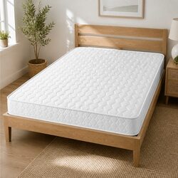 Single Mattress 13cm Tight Top Medium Firm Bonnell Spring Mattress White