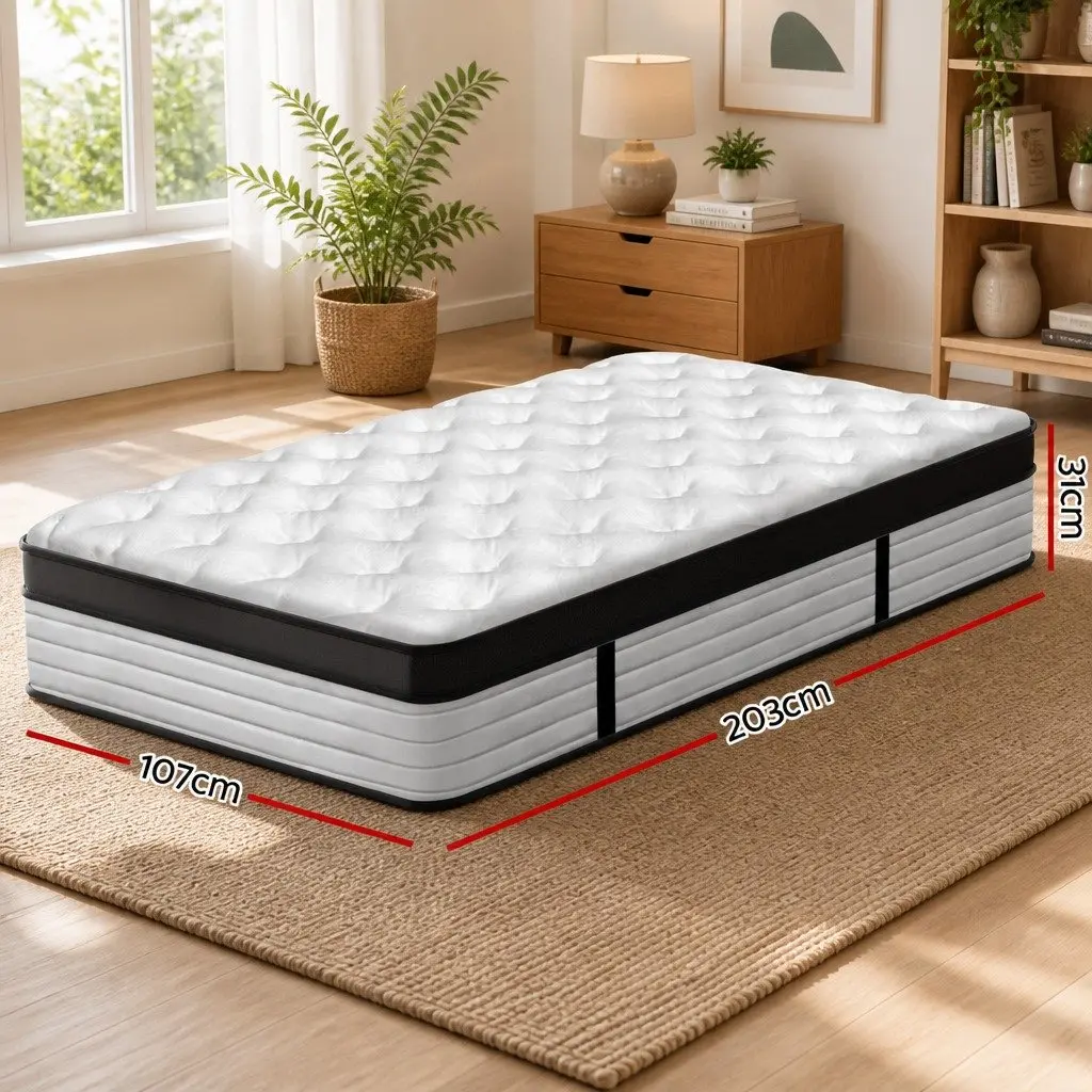 Plush King Single Mattress with Euro Top and Pocket Springs