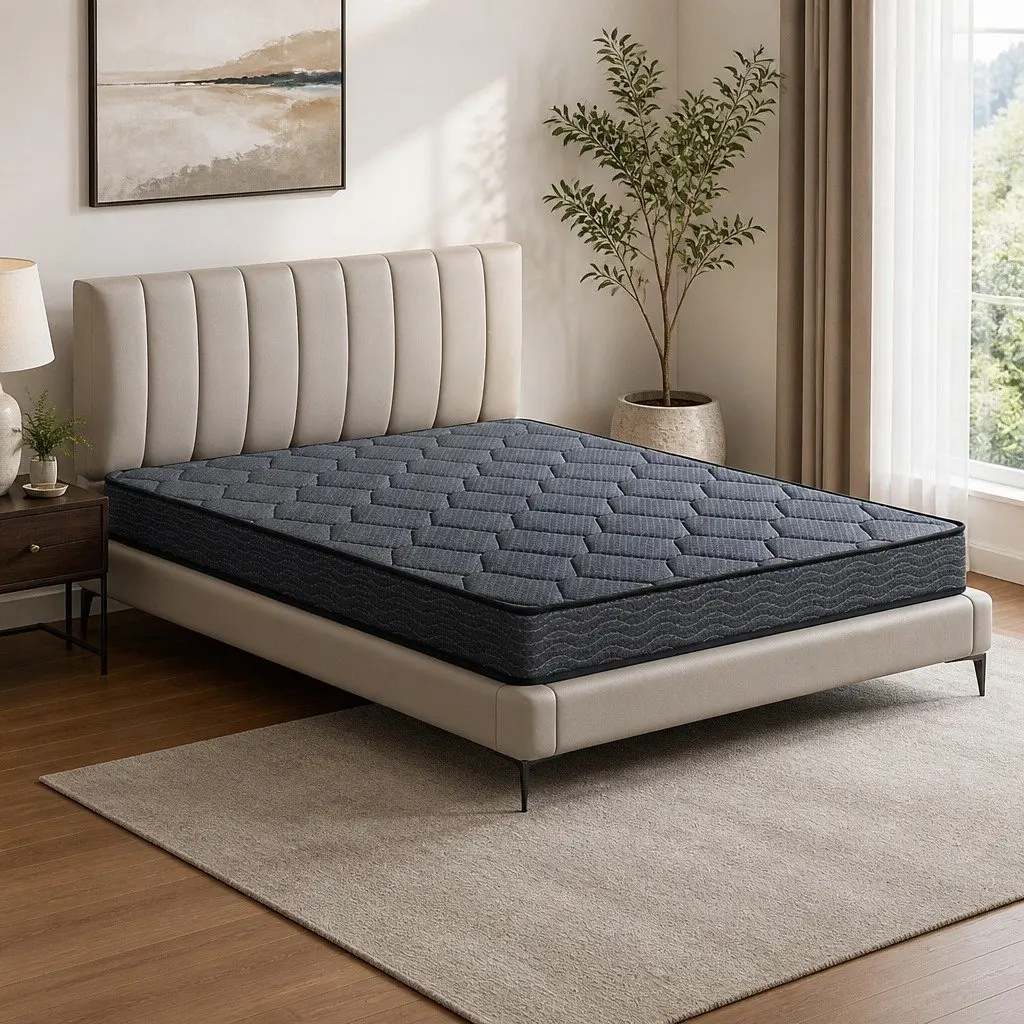King Size Mattress 16cm Bonnell Spring Tight Top Grey