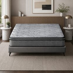 Euro Top Double Mattress with Pocket Springs in Grey