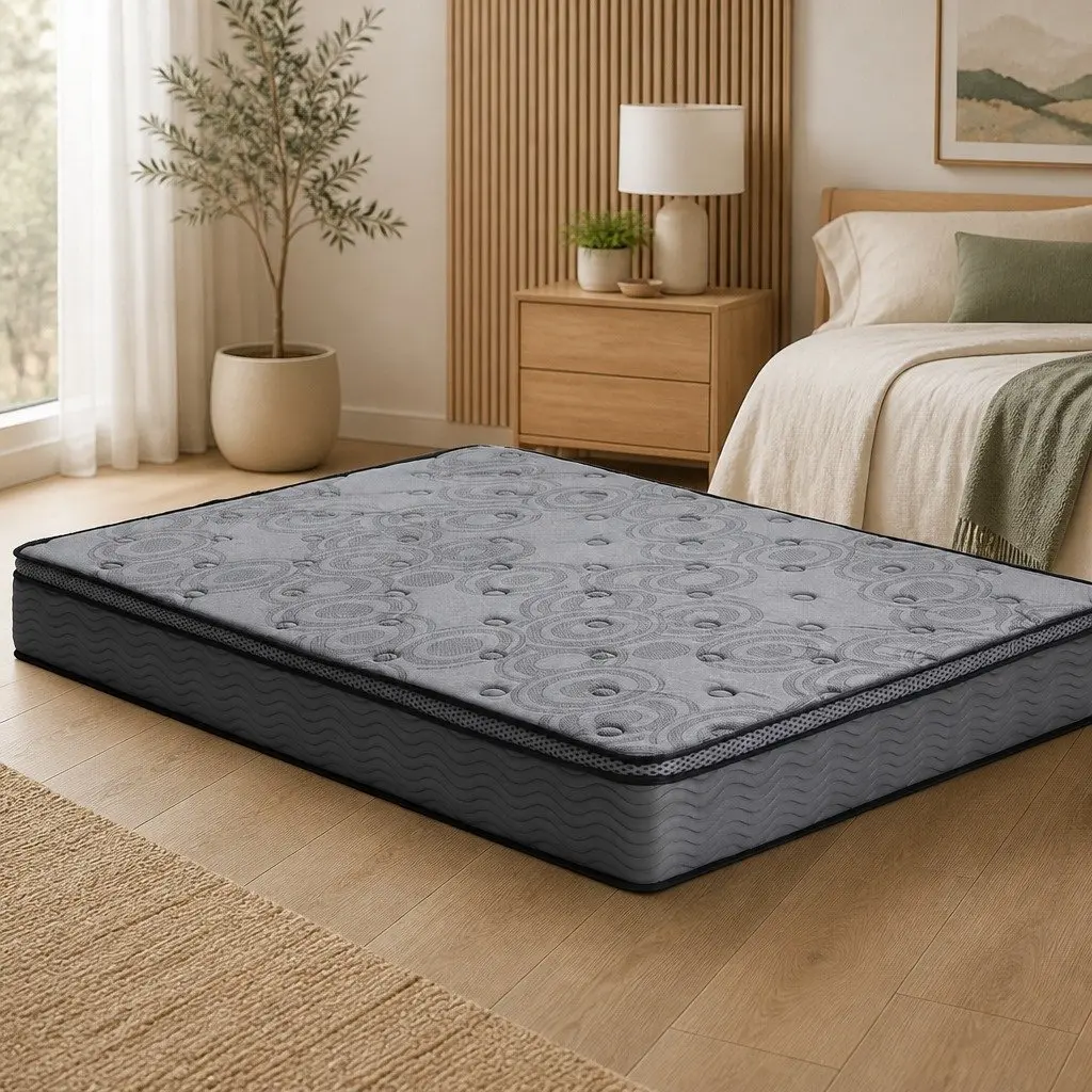 Euro Top Double Mattress with Pocket Springs in Grey