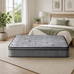 King Size Euro Top Mattress 26cm Medium Firm Grey