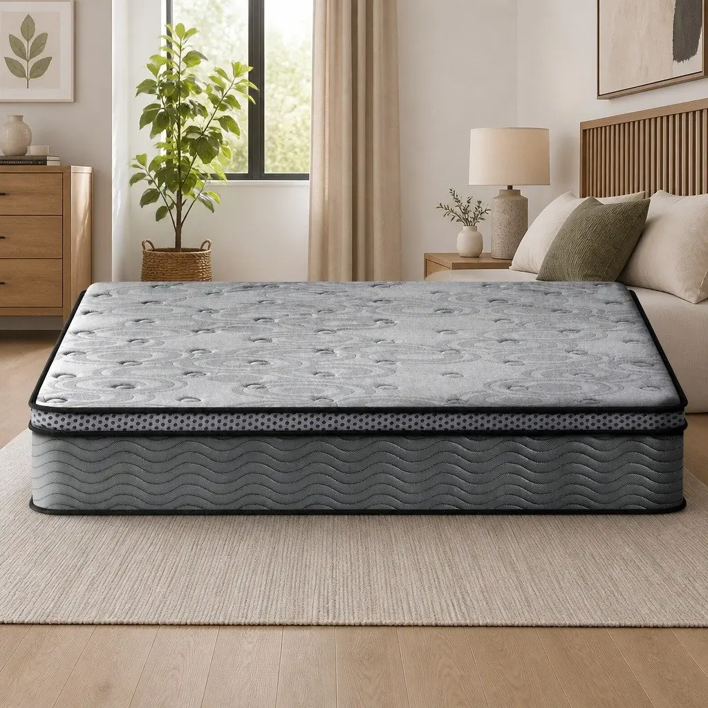 King Size Euro Top Mattress 26cm Medium Firm Grey