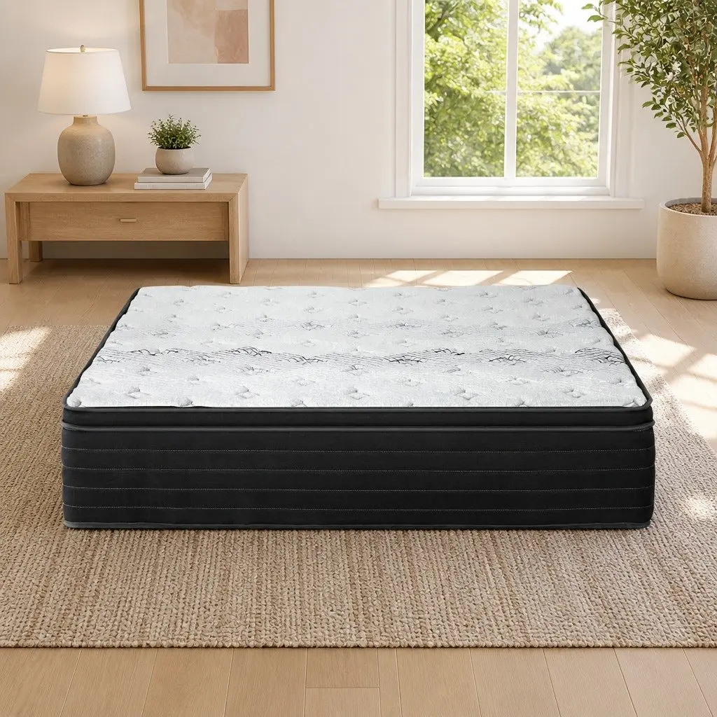 Queen Mattress 32cm Extra Firm Support Pocket Spring Hypoallergenic Sleep Bed