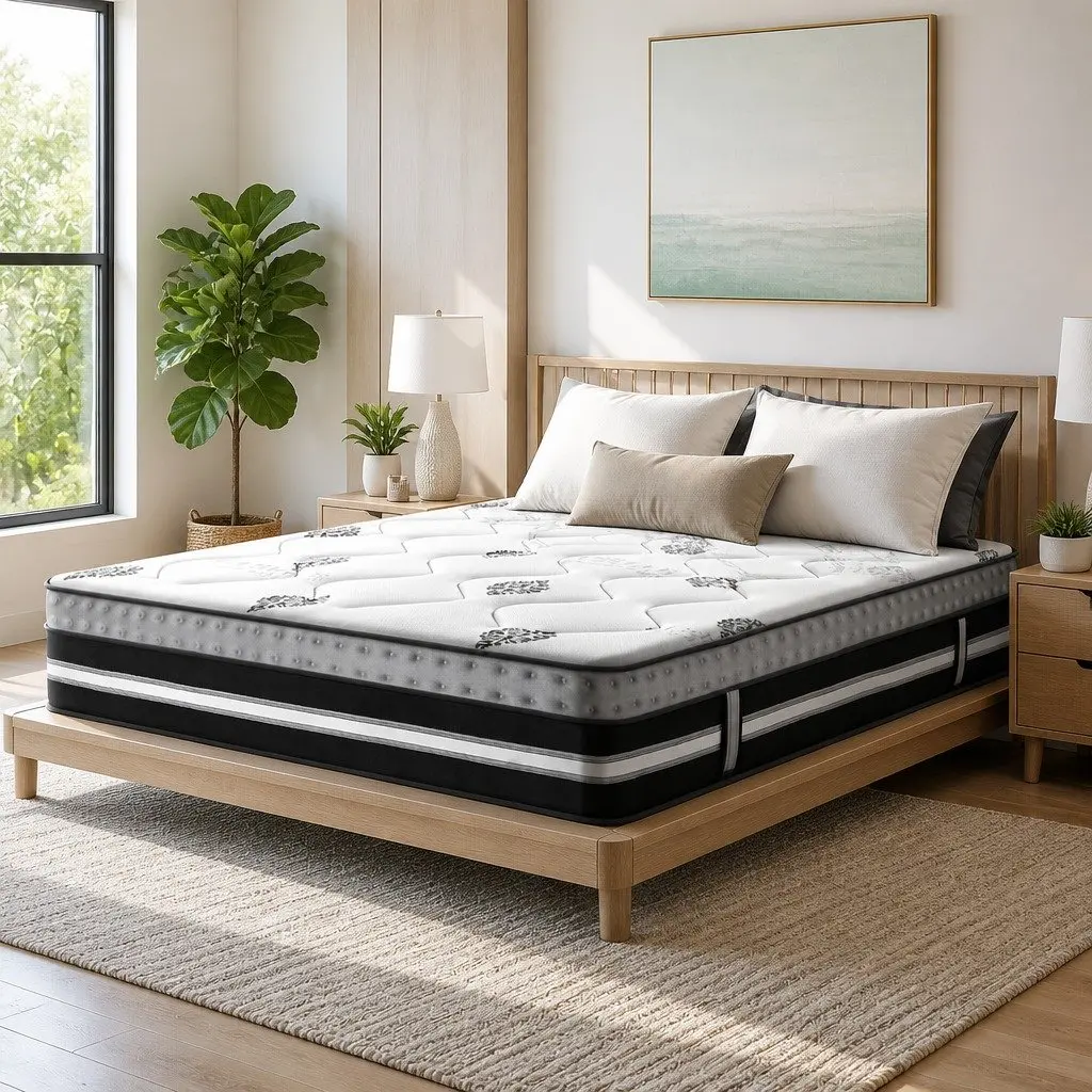 King Size Mattress Medium Firm 35cm Pocket Spring Gel Memory Foam
