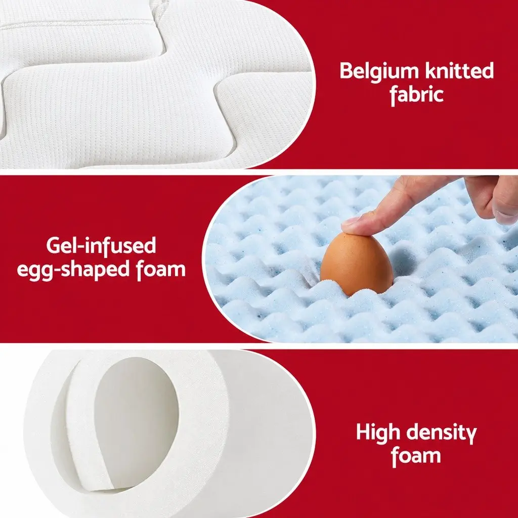 King Size Mattress Medium Firm 35cm Pocket Spring Gel Memory Foam