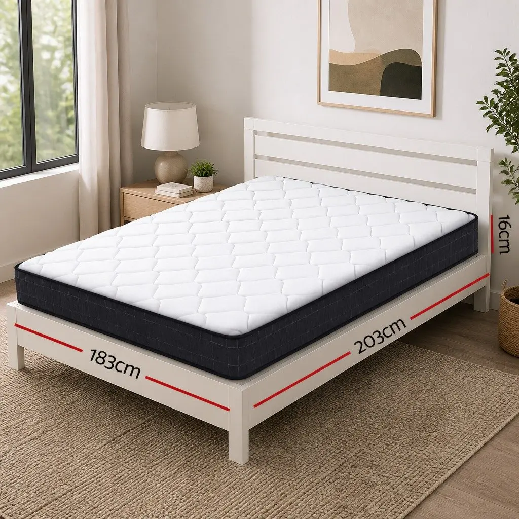 King Size Mattress 16cm Medium Firm Quilted Top