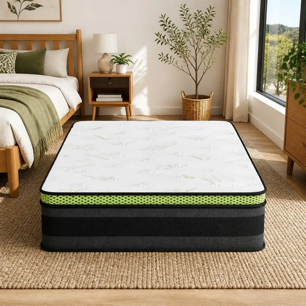 King Single Mattress 30cm Cool Gel Foam Pocket Spring Grey