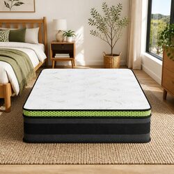King Single Mattress 30cm Cool Gel Foam Pocket Spring Grey