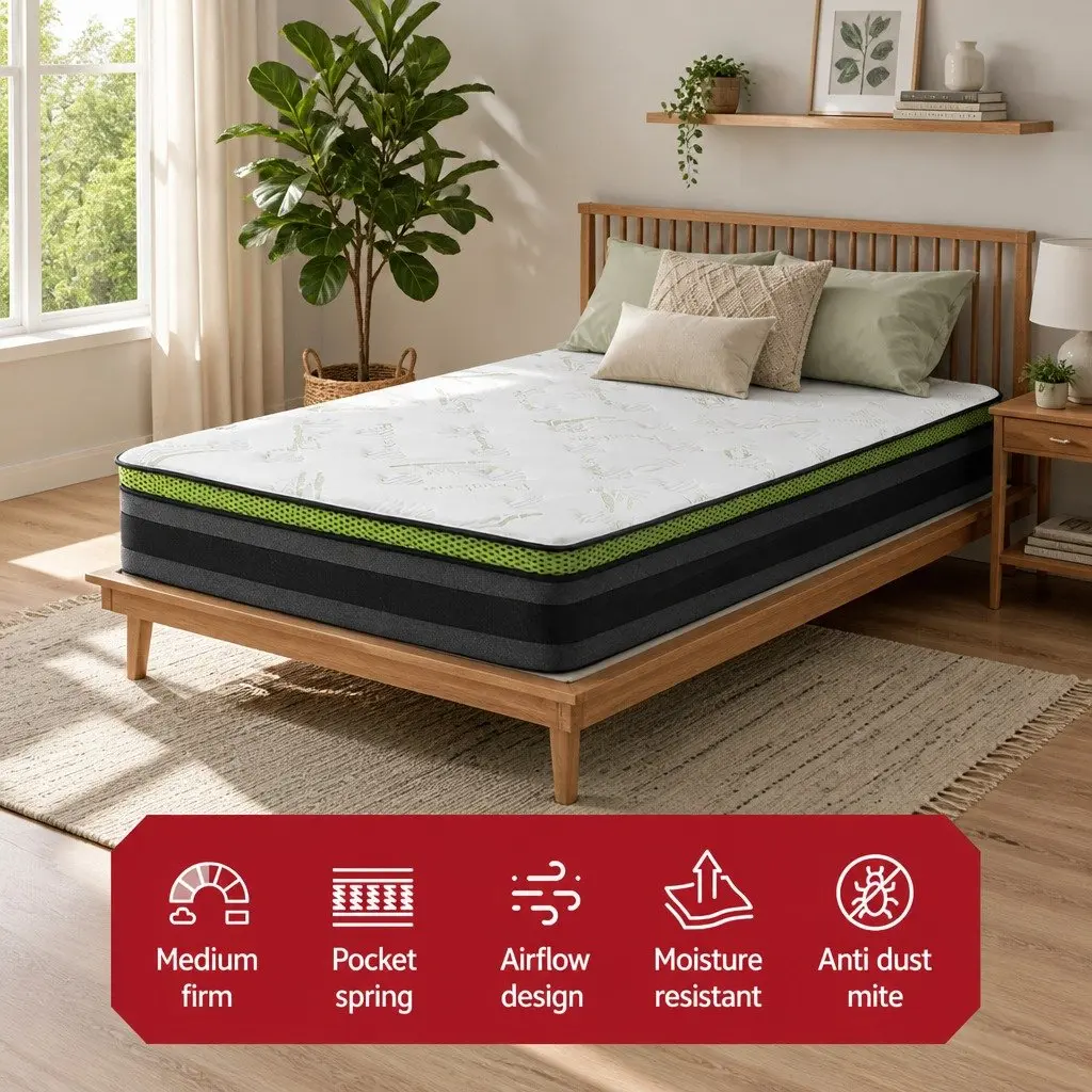 Single Mattress with Cool Gel Memory Foam and Pocket Springs