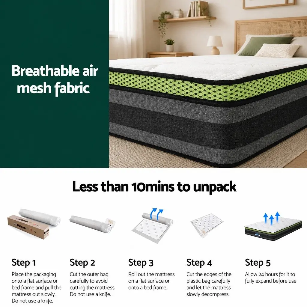 Single Mattress with Cool Gel Memory Foam and Pocket Springs