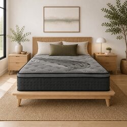 Queen Mattress 34cm Medium-Firm Bamboo Charcoal Support