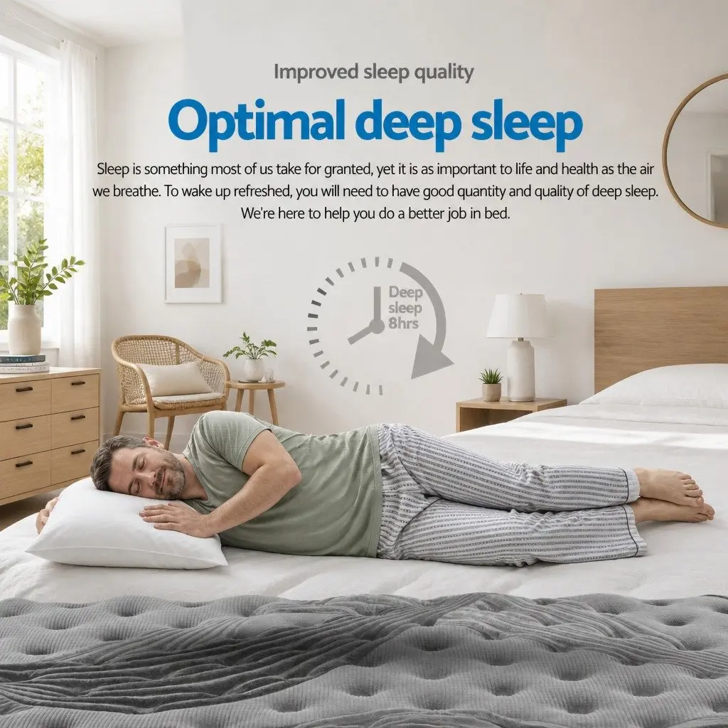 Queen Mattress 34cm Medium-Firm Bamboo Charcoal Support