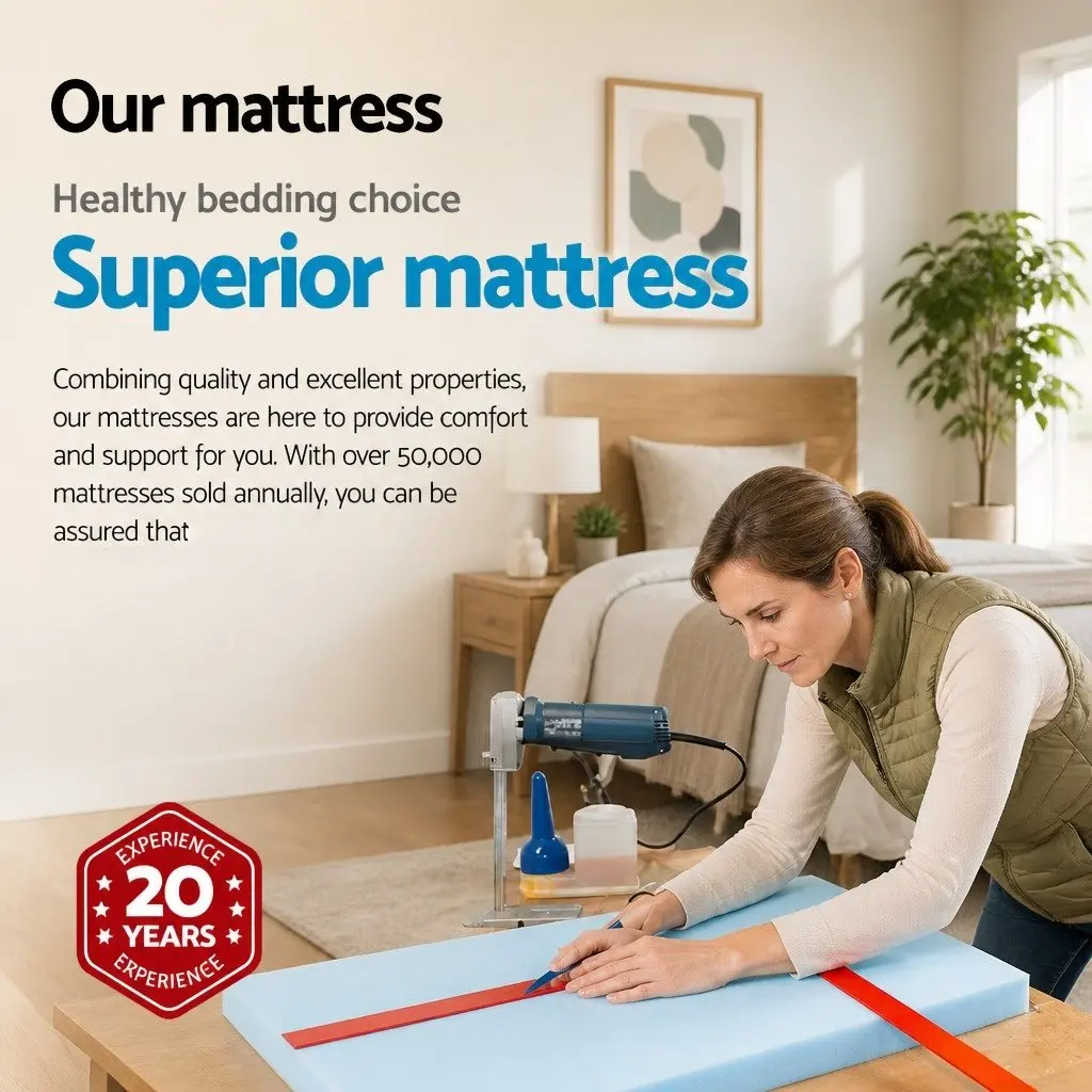 Queen Mattress 34cm Medium-Firm Bamboo Charcoal Support