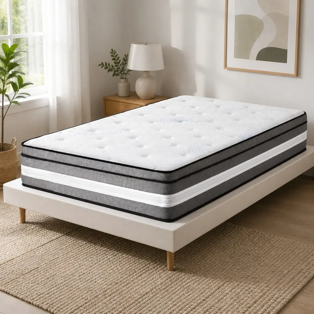 30cm King Single Mattress with Gel Memory Foam Euro Top