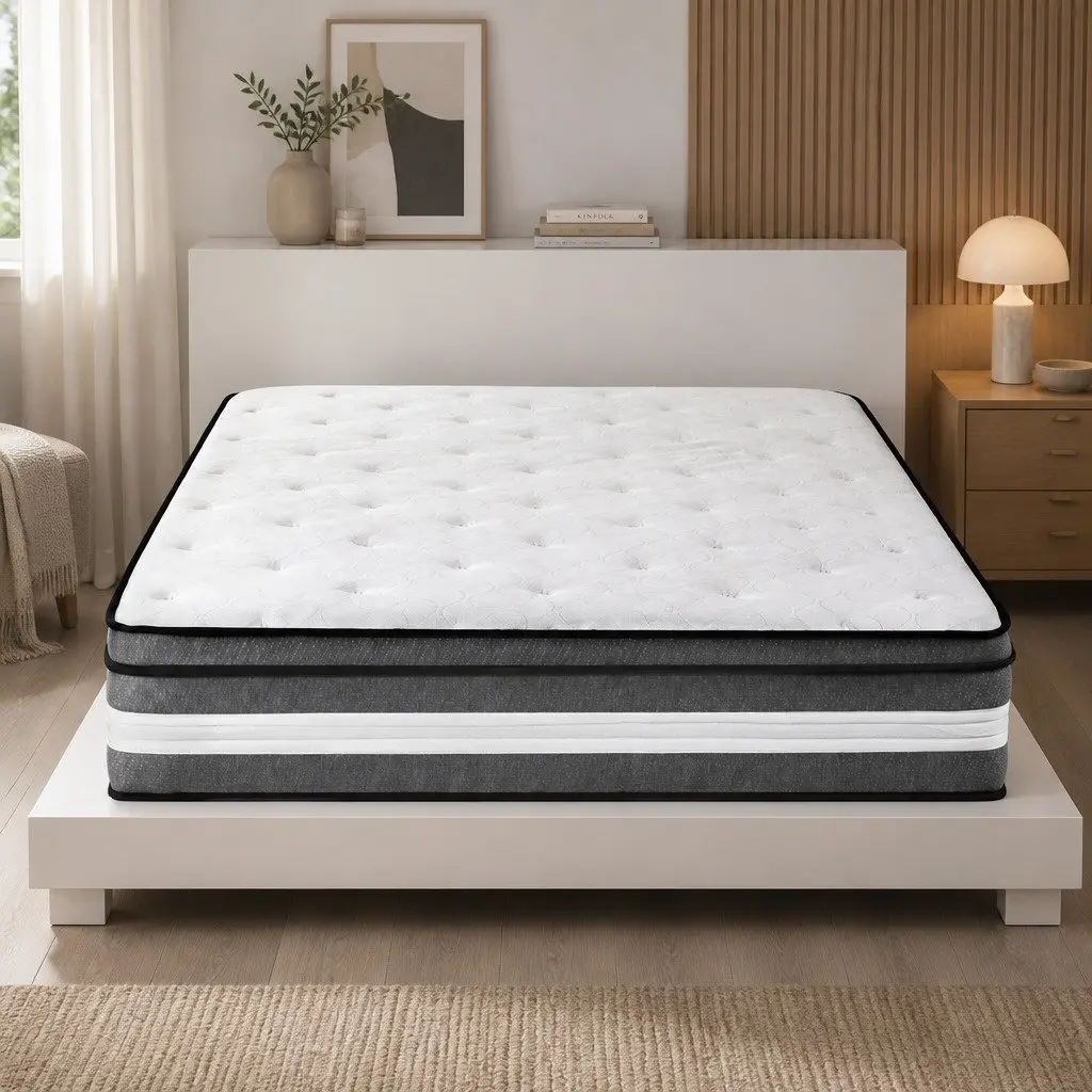 30cm Euro Top Queen Mattress with Gel Foam and Pocket Springs