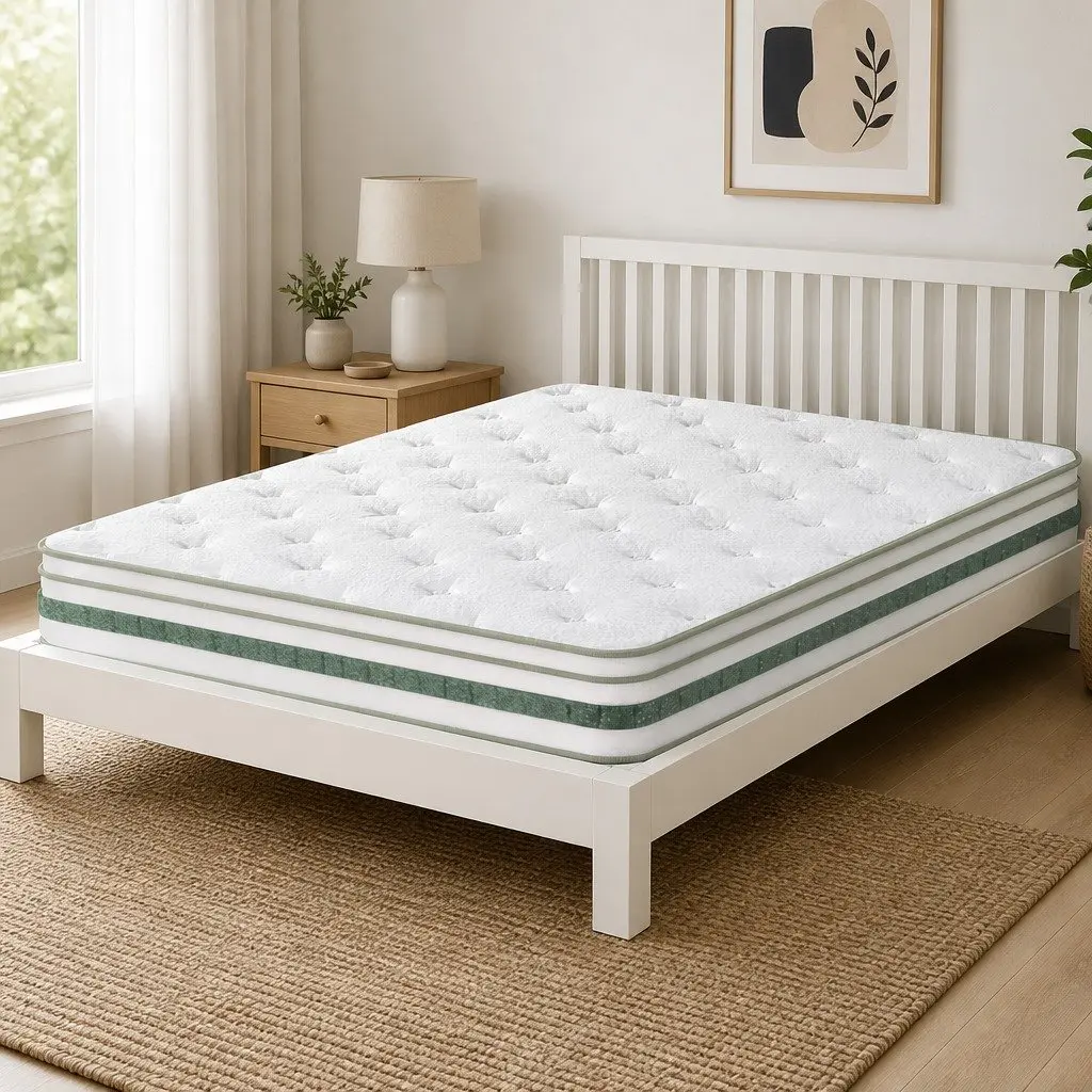 Double Mattress 20cm Foam Pocket Spring Euro Top Medium Firm Support Queen Bed