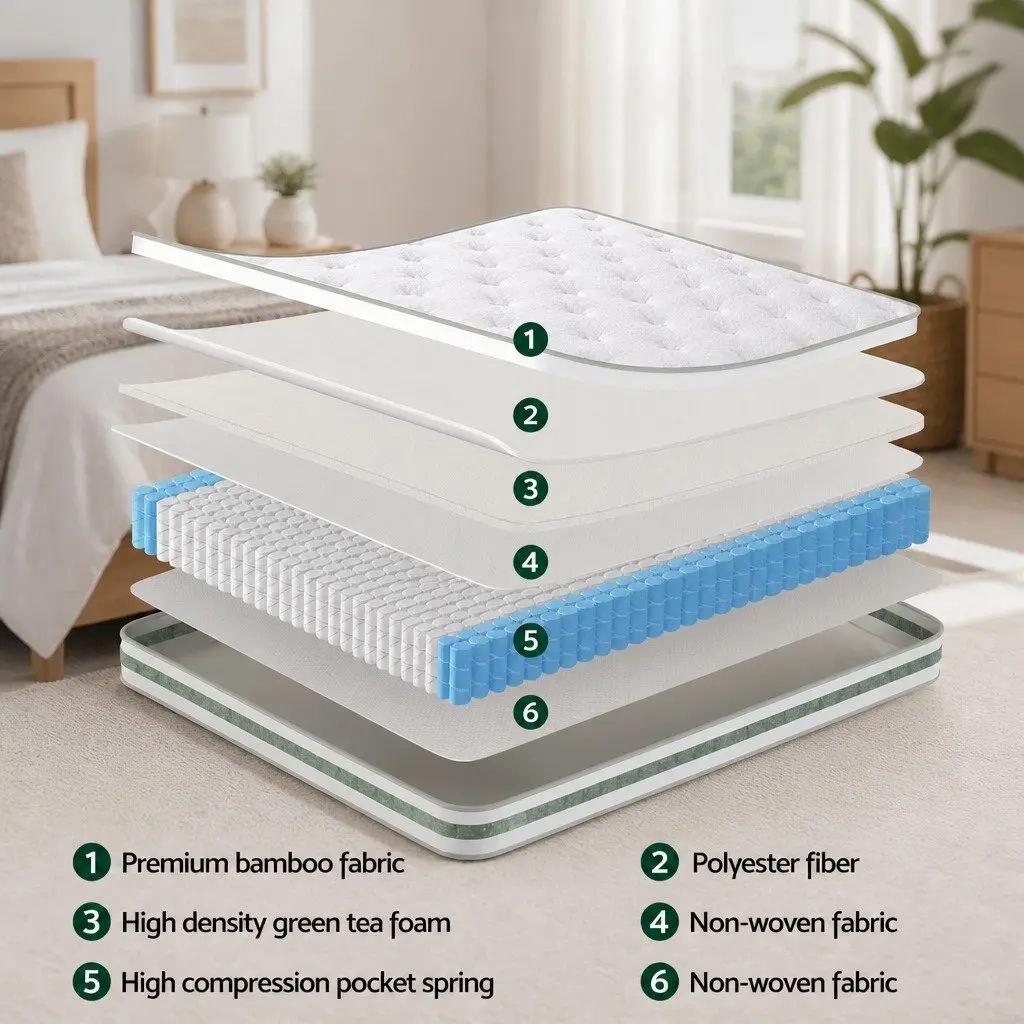 Euro Top Pocket Spring King Size Mattress 20cm