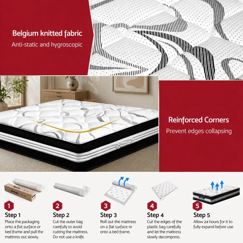 30cm King Single Mattress with Pocket Springs