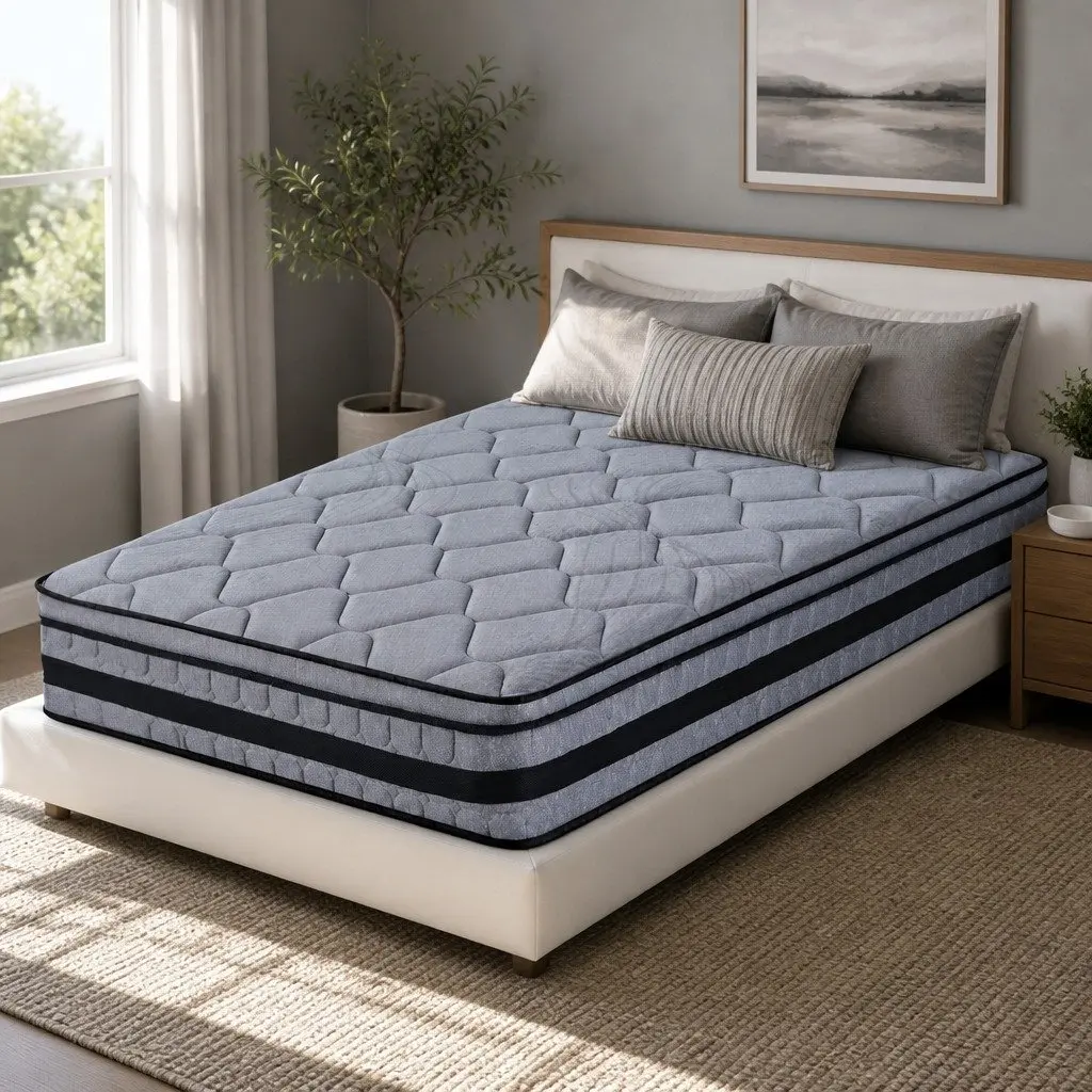 King Single Mattress 34cm Euro Top with Pocket Springs