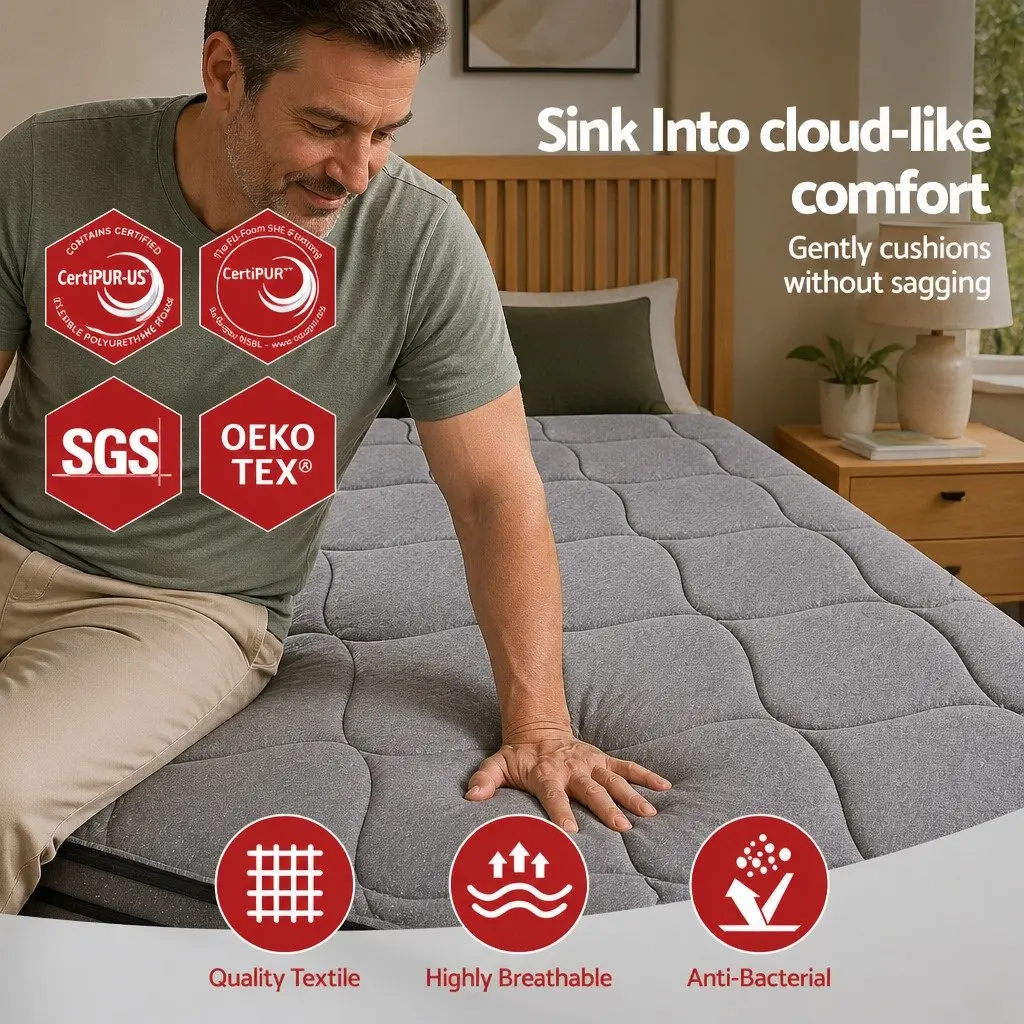 King Single Mattress 34cm Euro Top with Pocket Springs